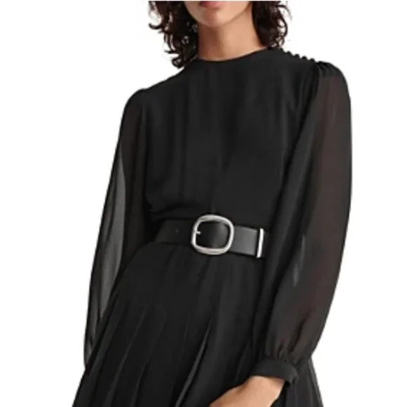 kooples pleated dress The Kooples Camelia Rose Printed & Pleated Midi Dress